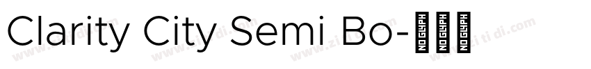 Clarity City Semi Bo字体转换